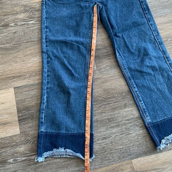 Forever 21 jeans high waisted raw hemmed cropped pants sz small - Picture 5 of 7